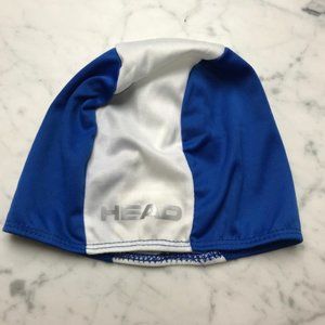 HEAD Blue White Striped Unisex Men Women Swim Cap